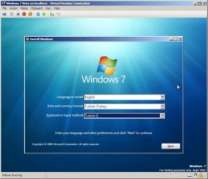 Hyper-V ve Windows7 - Resim 2 Hyper-V ve Windows7 - Resim 2