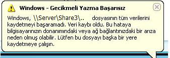 Gecikmeli Yazma Başarısız Gecikmeli Yazma Başarısız