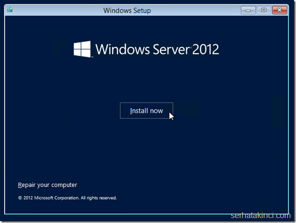 Windows Server Kurulumu - Adım 3
